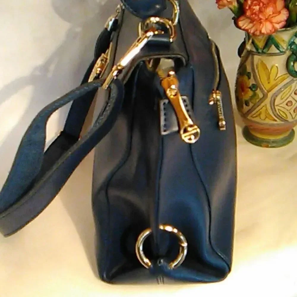 Segolene en cuir Blue Bag